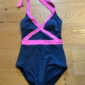 NWT Boden one piece halterneck swimsuit. Size 6L.